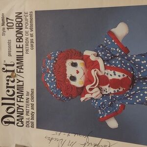 Dollcraft Candy Family Cracker Jackie  Craqueline Doll Pattern 107  Uncut